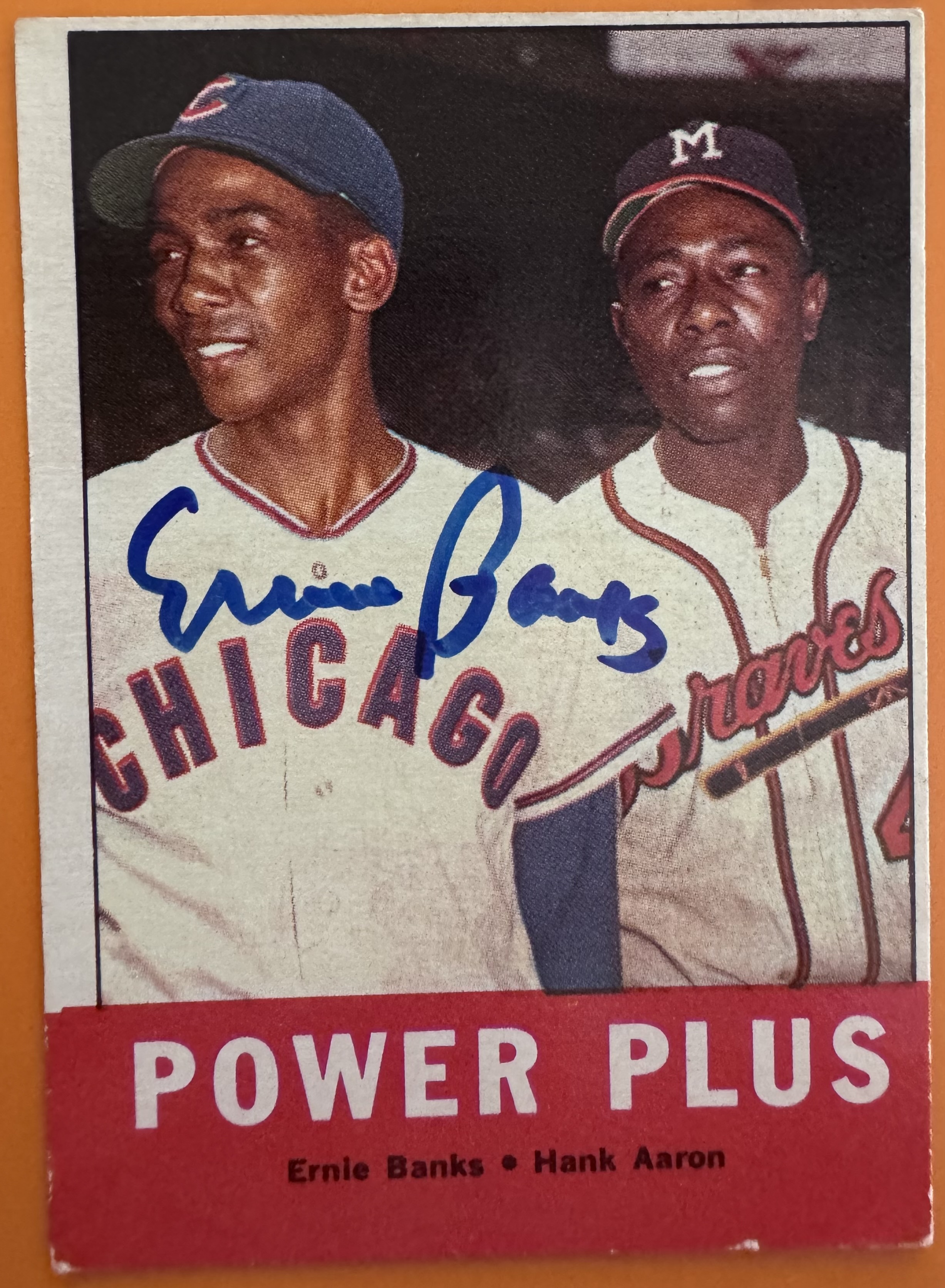1963 Topps Ernie Banks Auto front