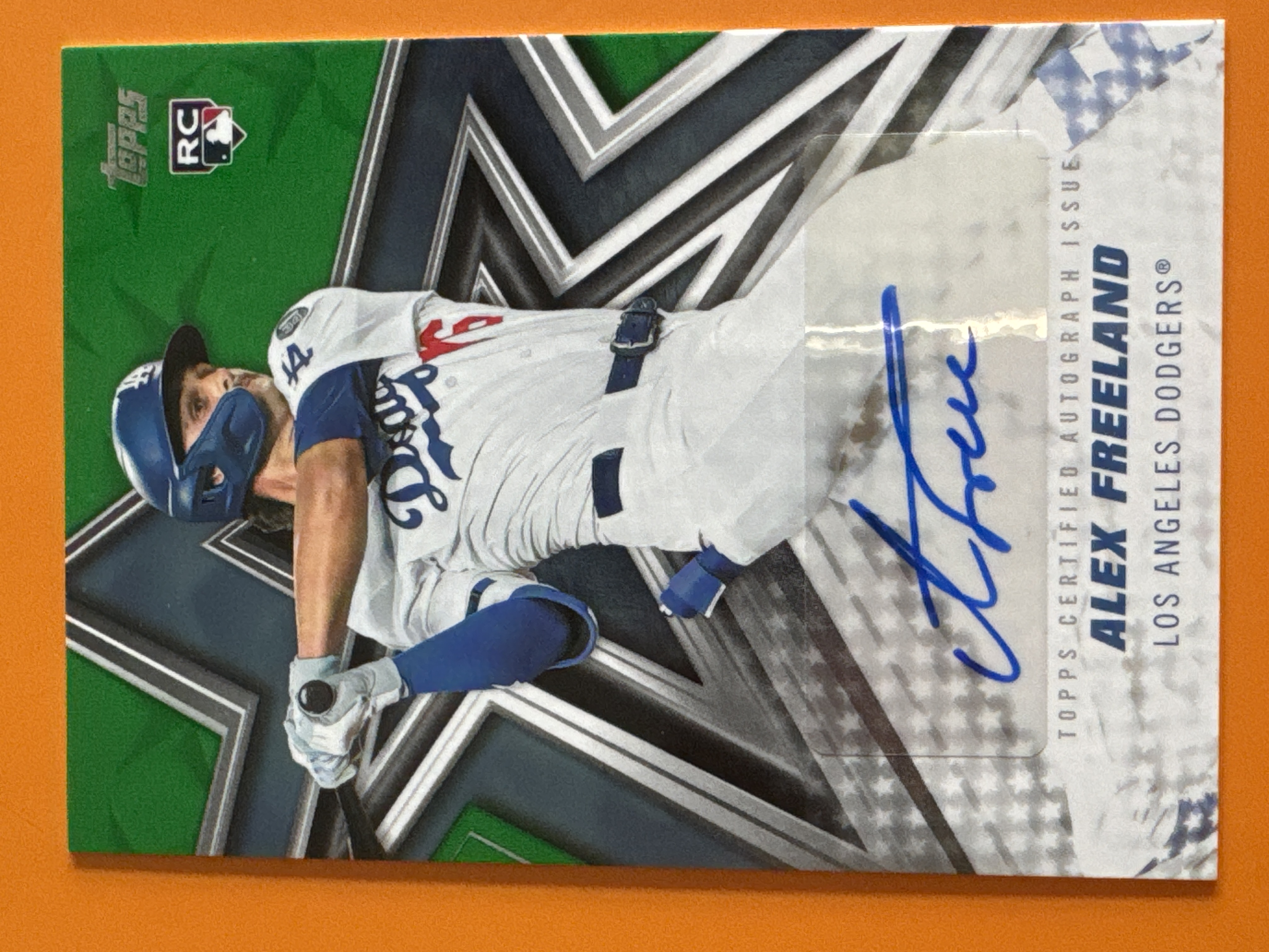 2026 Topps Alex Freeland Baseball Stars Auto Green /99 RC front