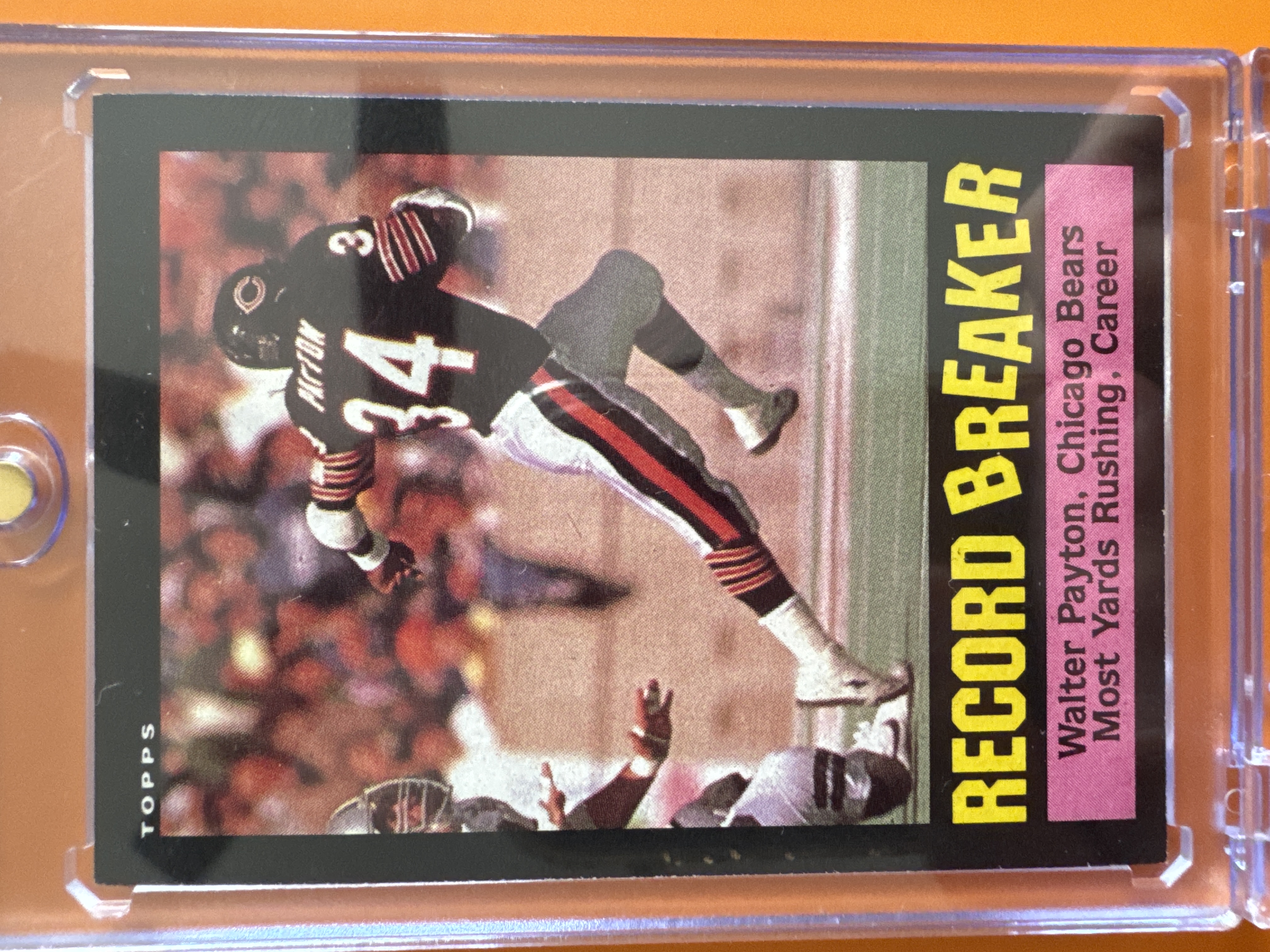 1985 Topps Walter Payton Record Breaker front