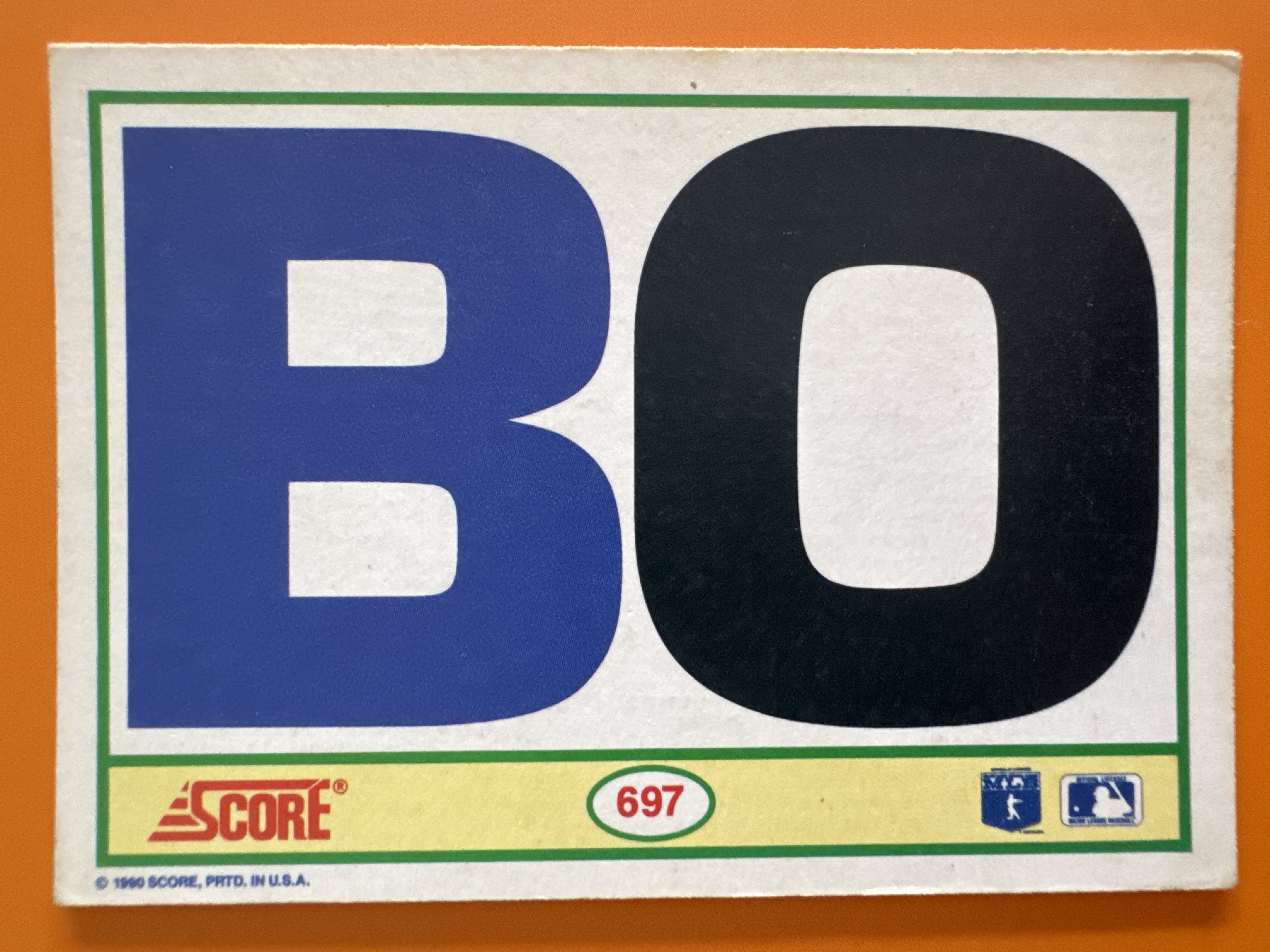 1990 Score Bo Jackson back
