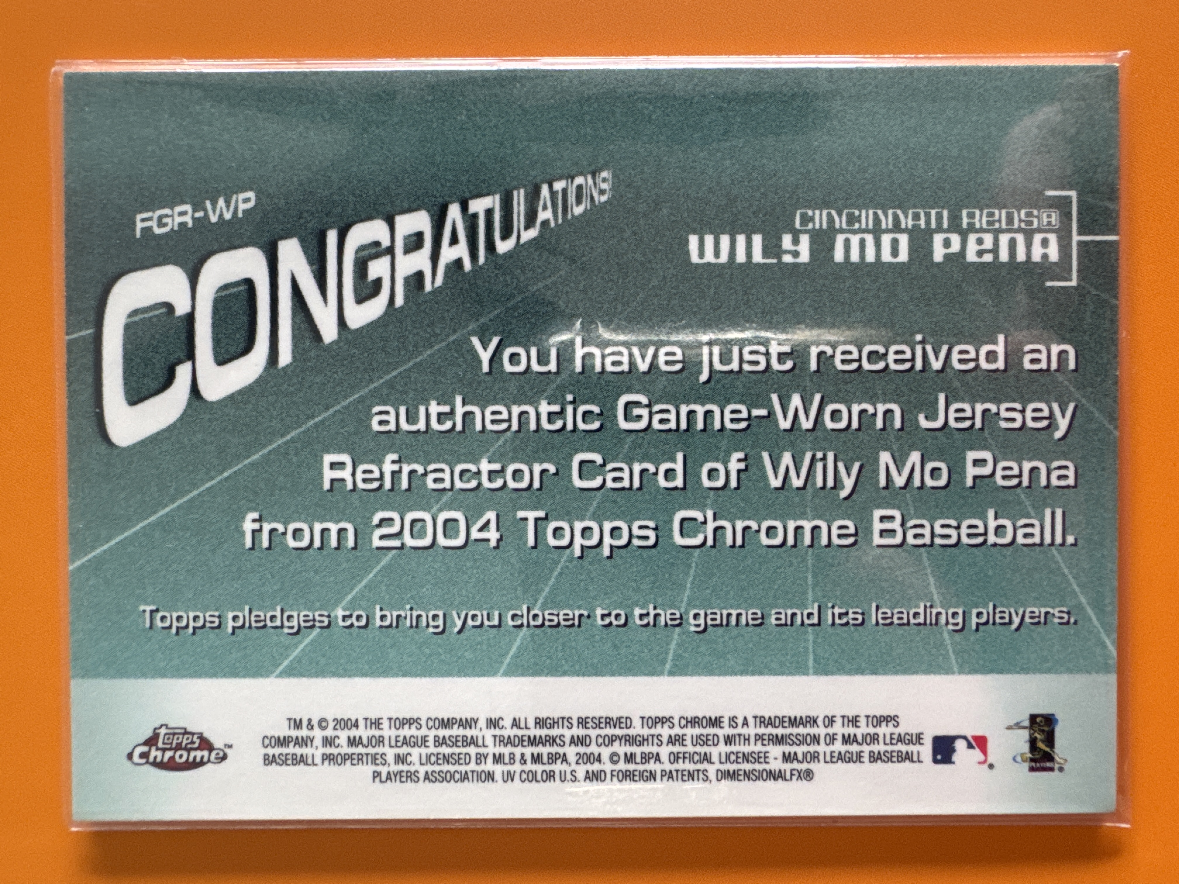 2004 Topps Chrome Wily Mo Pena back