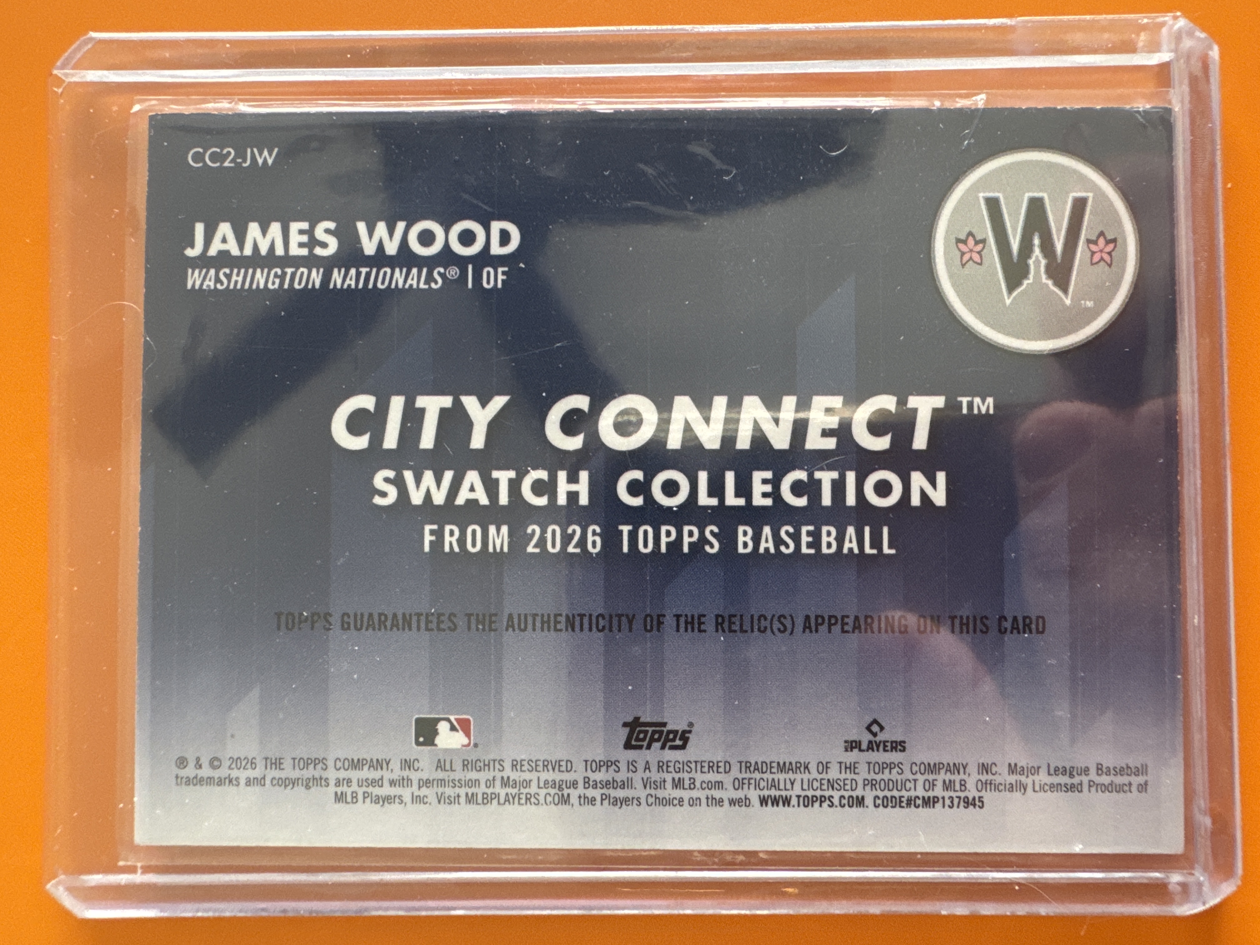 2026 Topps James Wood City Connect back
